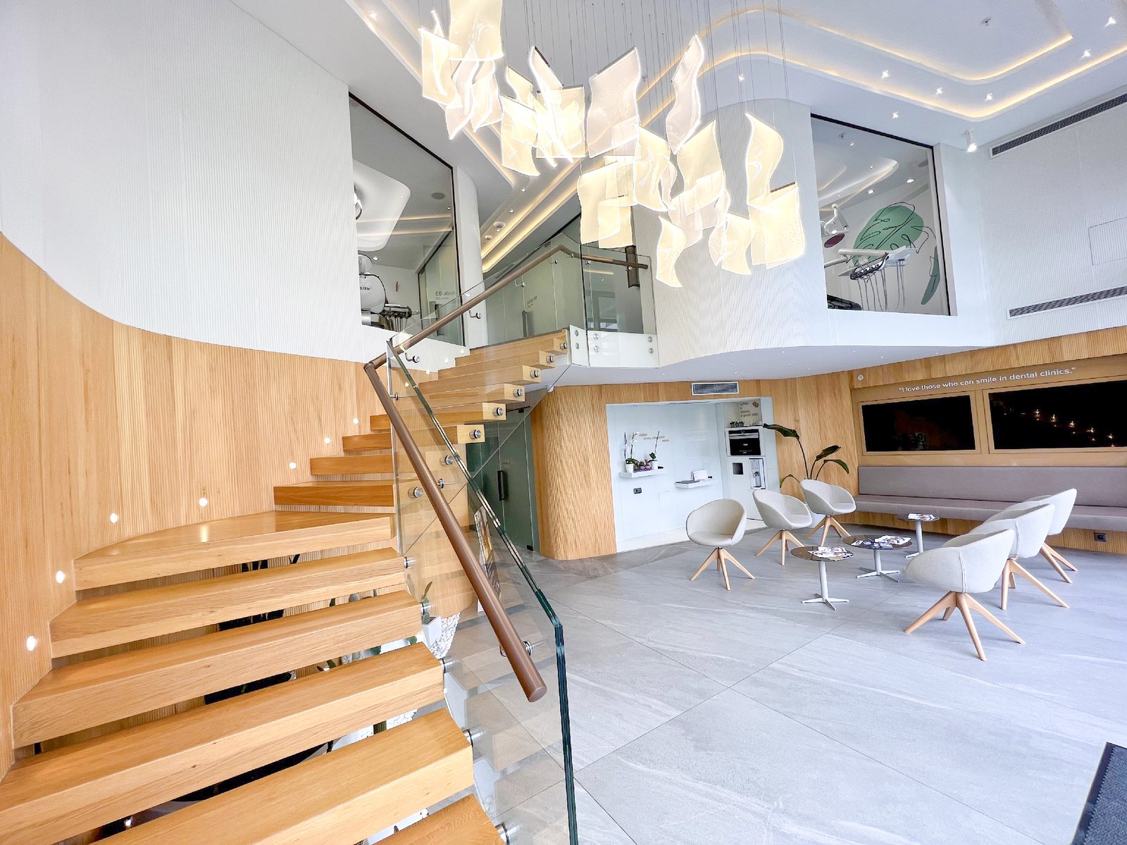 Qualident clinic lounge and staircase, Istanbul